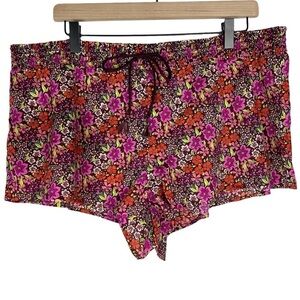 VICTORIA’S SECRET Pajama Shorts Floral Drawstring Tassel Charm Loungewear XL NWT